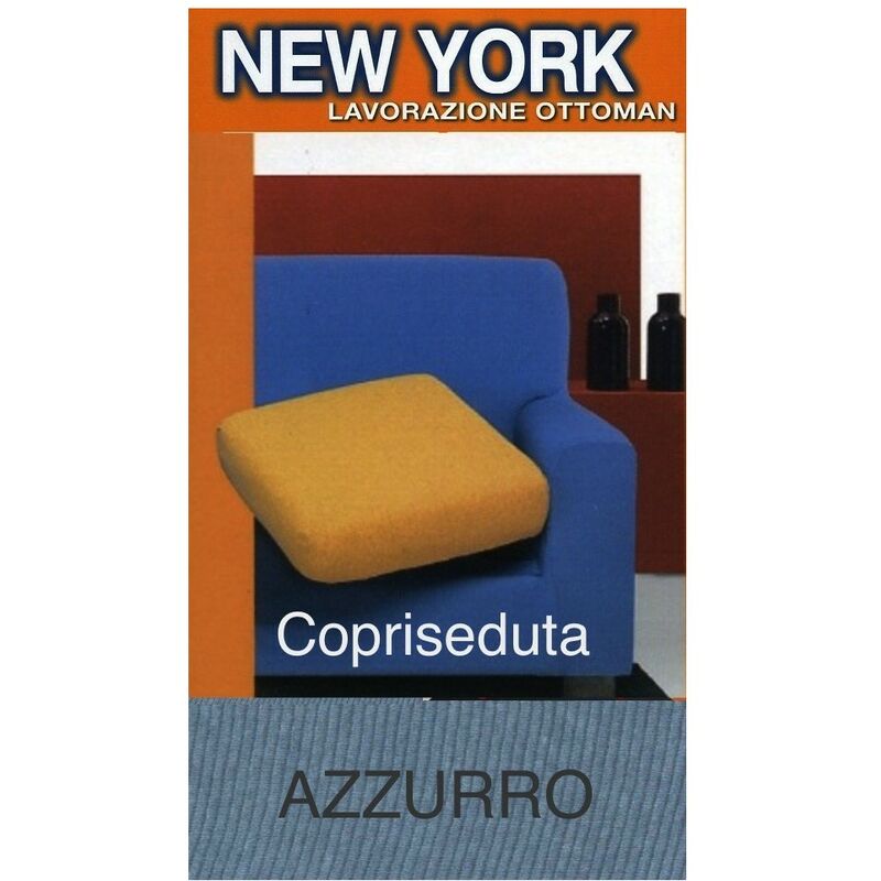 foto del prodotto tex family copriseduta new york azzurro copriseduta 2posti cm. 120x60