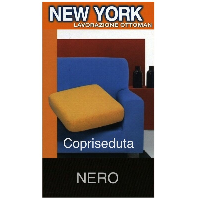 foto del prodotto copriseduta new york nero copriseduta 2posti cm. 120x60