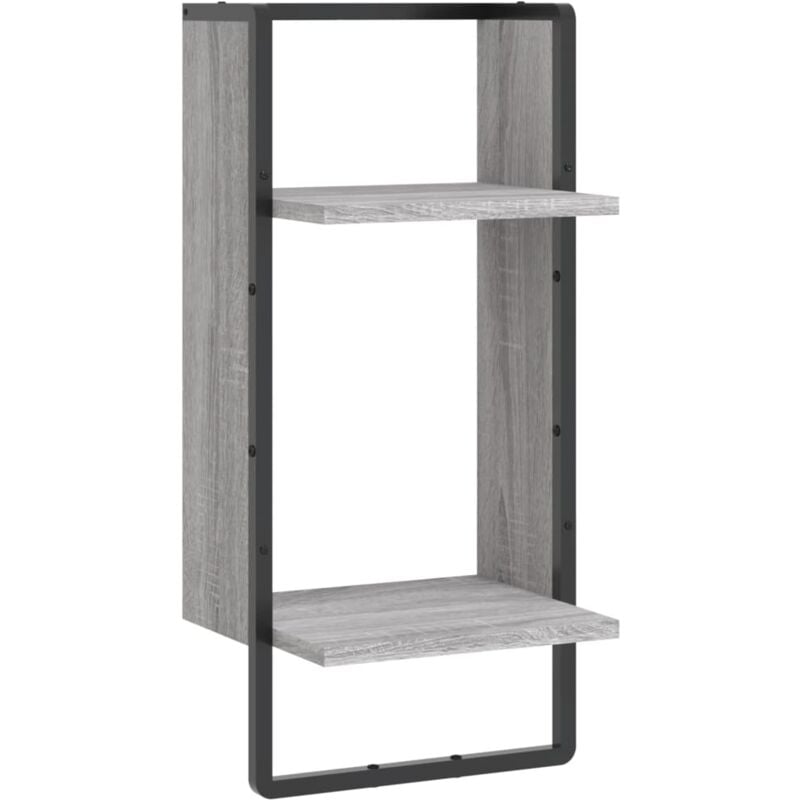 foto del prodotto mensola a parete con asta grigio sonoma 30x25x65 cm vidaxl