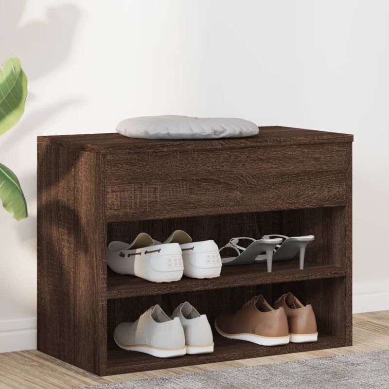 foto del prodotto furniture limited scarpiera rovere marrone 60x30x45 cm in legno