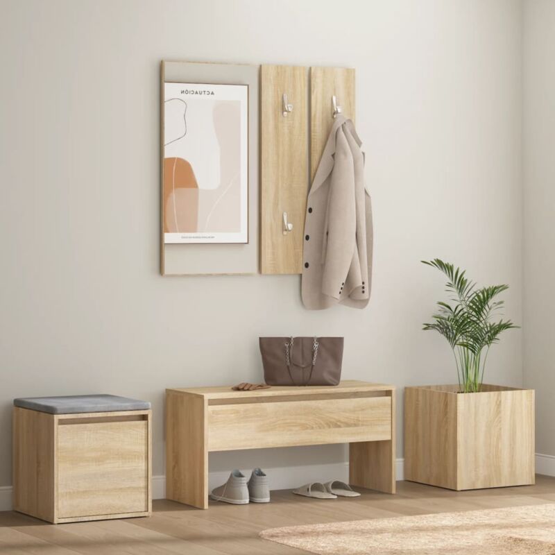 foto del prodotto furniture limited set di mobili da corridoio rovere sonoma in