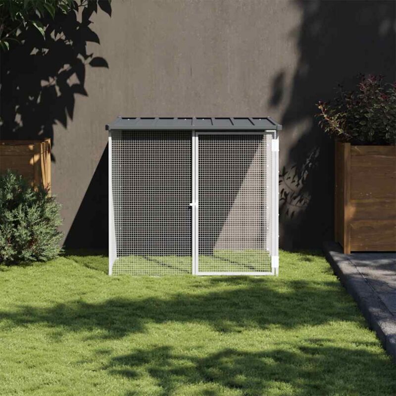 foto del prodotto furniture limited gabbia polli con tetto antracite 103x98x90 cm