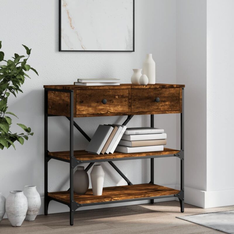 foto del prodotto furniture limited tavolino consolle rovere fumo 75x34,5x75cm