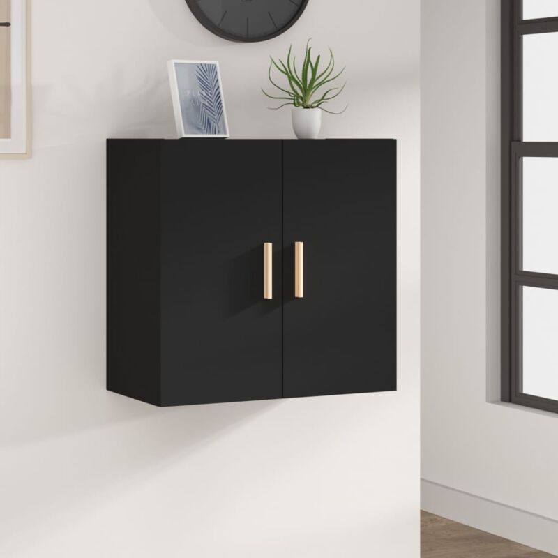 foto del prodotto furniture limited armadietto a muro nero 60x30x60 cm in legno