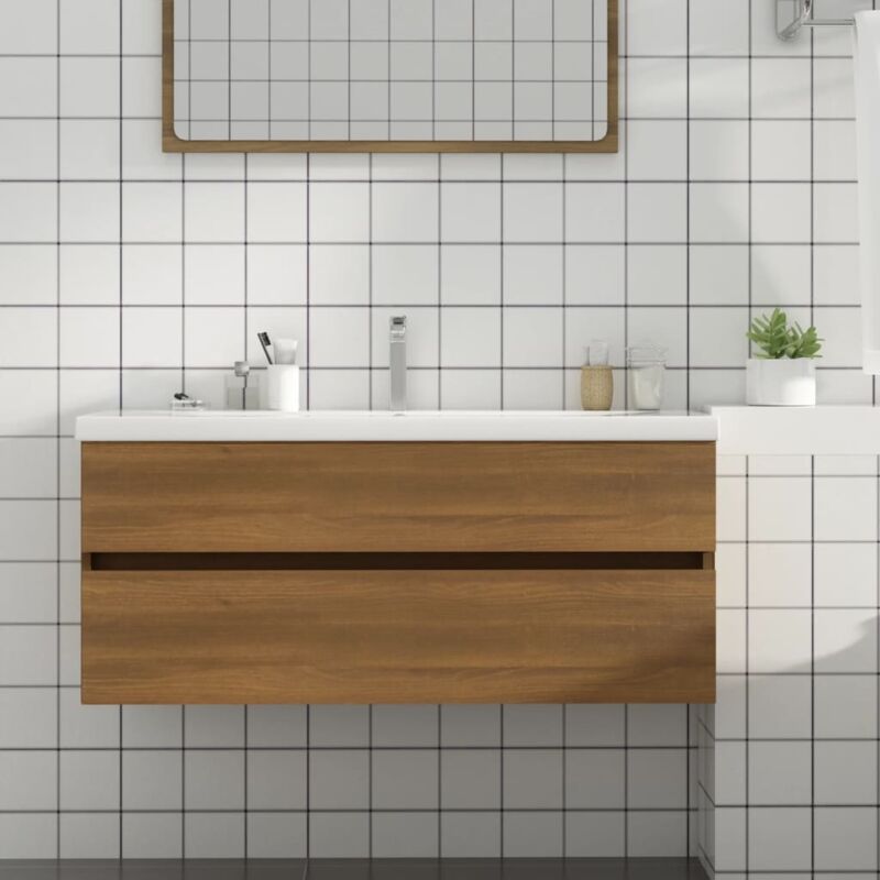 foto del prodotto furniture limited mobile lavabo rovere marrone 100x38,5x45 cm