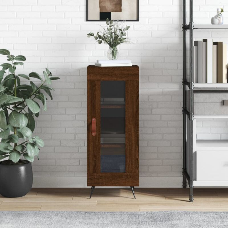 foto del prodotto vidaxl credenza rovere marrone 34,5x34x90 cm in legno multistrato