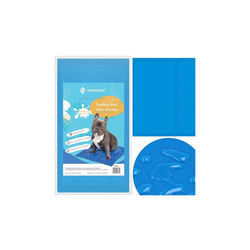 foto del prodotto tappetino rinfrescante per cane e gatto 40x30 cm, tappetino gel blu.