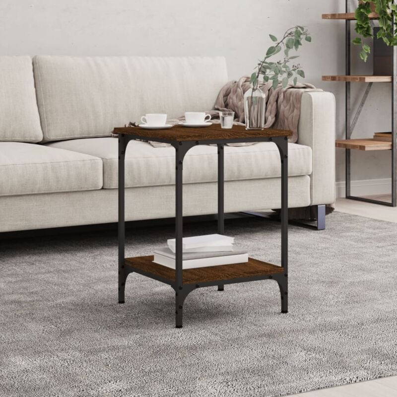 foto del prodotto vidaxl tavolino da salotto rovere marrone 40x40x55cm legno multistrato