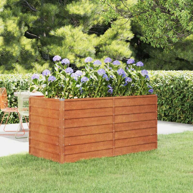 foto del prodotto furniture limited letto rialzato da giardino ruggine 160x80x77