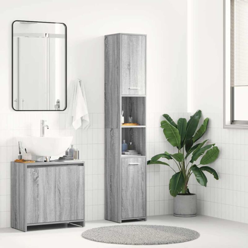foto del prodotto furniture limited armadietto bagno grigio sonoma 30x30x183,5 cm