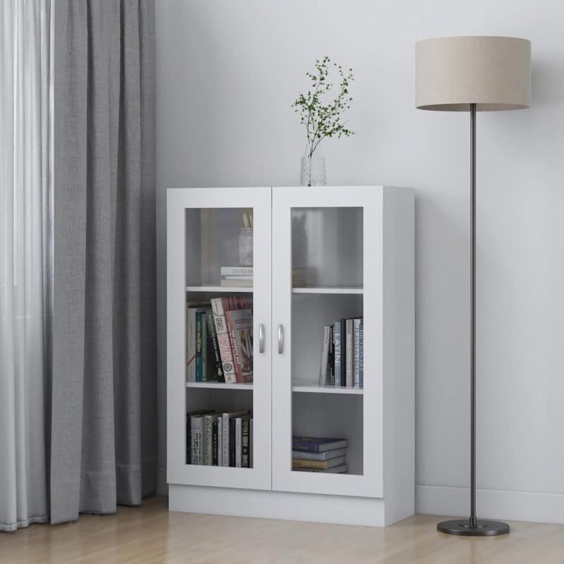 foto del prodotto jinlefu furniture limited armadietto con vetrina bianco 82,5x30,5x115cm