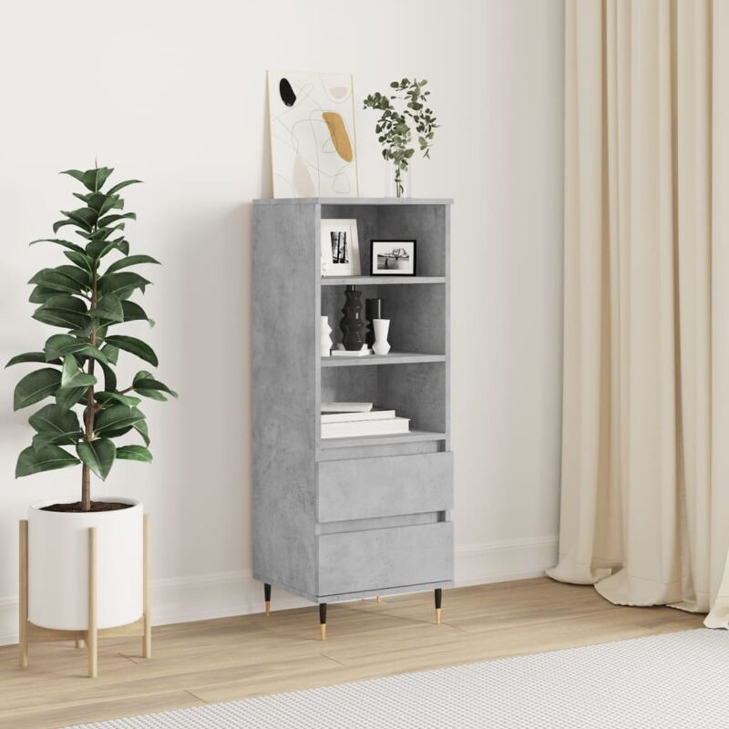 foto del prodotto vidaxl credenza grigio cemento 40x36x110 cm in legno multistrato