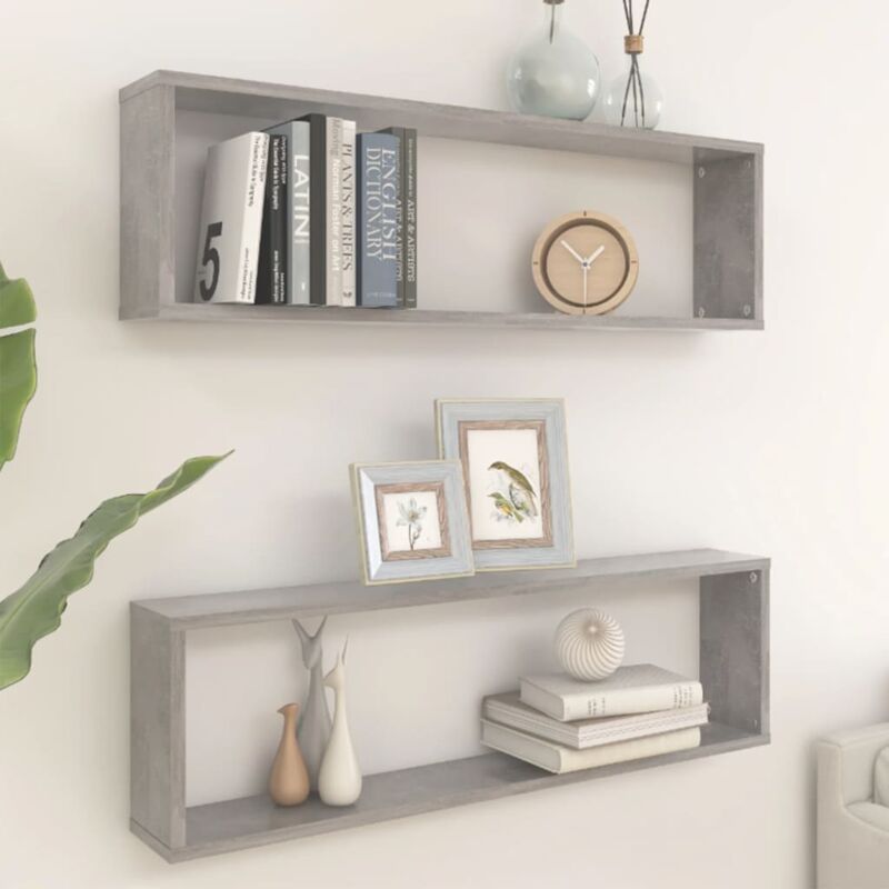 foto del prodotto furniture limited mensole parete cubo 2pz grigio cemento