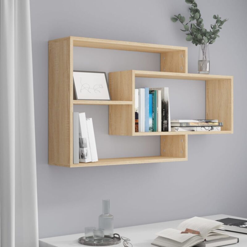 foto del prodotto furniture limited mensole a muro rovere sonoma 104x20x58,5cm in