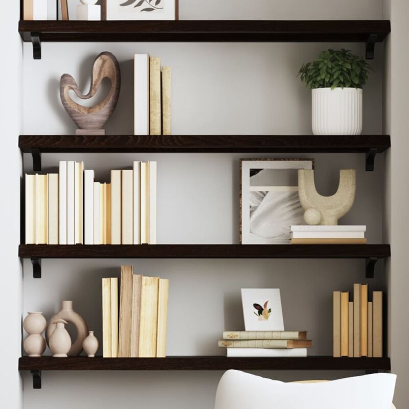 foto del prodotto furniture limited ripiano marrone scuro 100x30x 2 4 cm