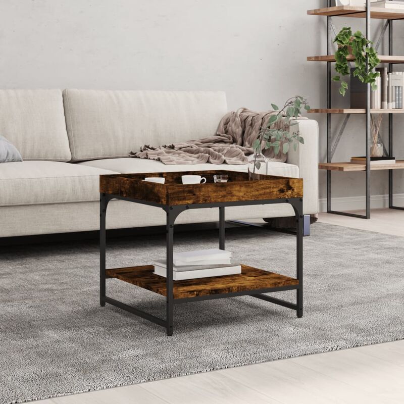 foto del prodotto furniture limited tavolino salotto rovere fumo 49,5x49,5x45 cm