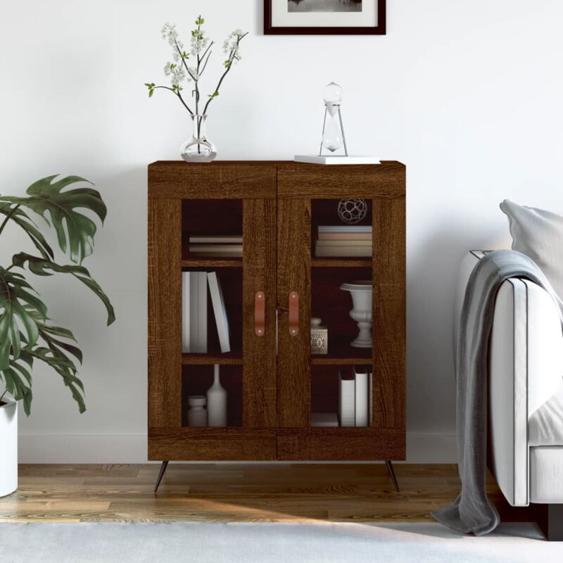foto del prodotto vidaxl credenza rovere marrone 69,5x34x90 cm in legno multistrato