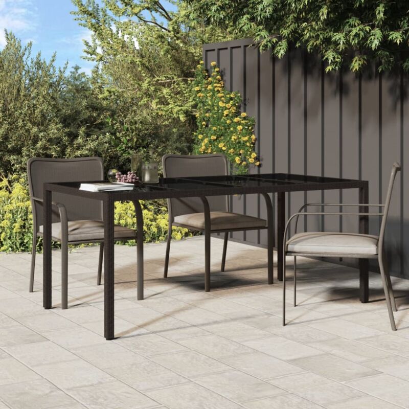 foto del prodotto jinlefu furniture limited tavolo giardino marrone 190x90x75cm vetro