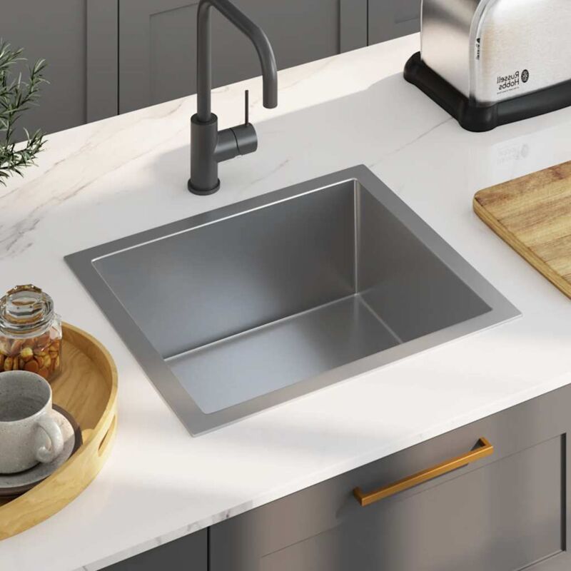 foto del prodotto furniture limited lavello da cucina lavorato a mano in acciaio