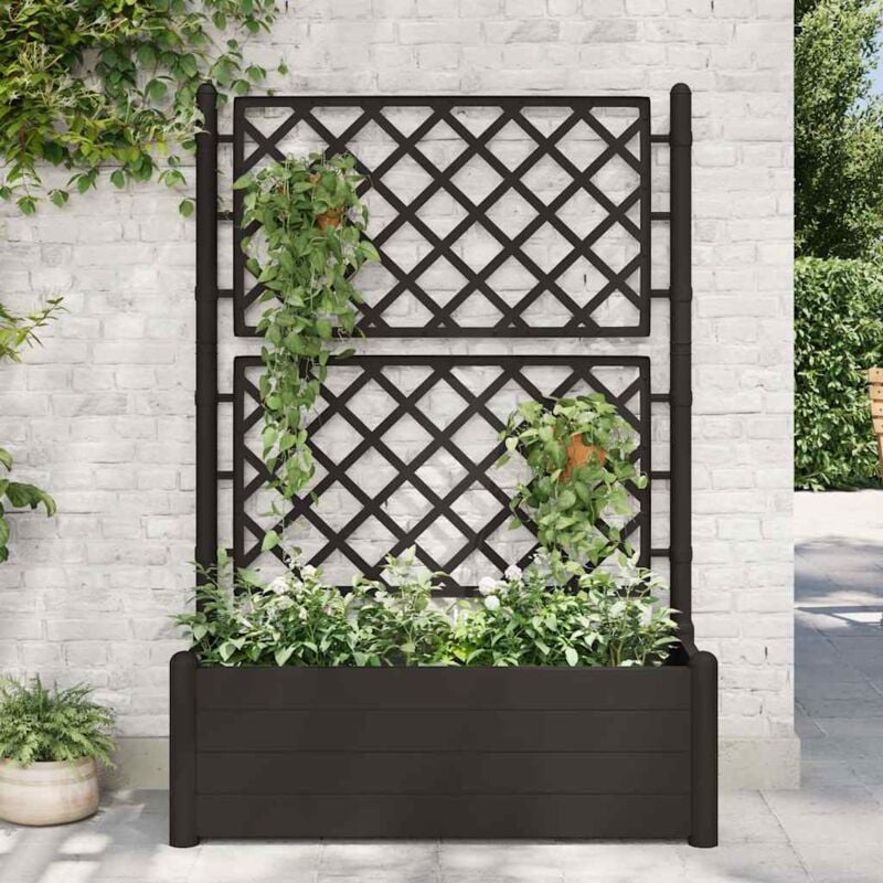 foto del prodotto furniture limited fioriera da giardino con graticcio 100x43x142