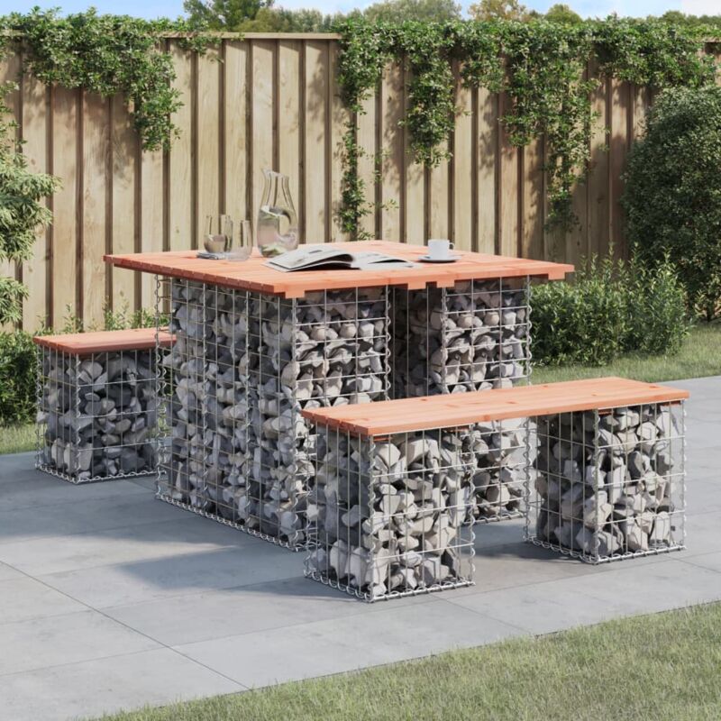 foto del prodotto vidaxl furniture limited panca da giardino design gabbione
