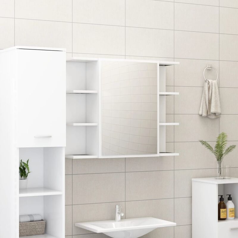 foto del prodotto furniture limited armadio da bagno bianco 80x20,5x64 cm in
