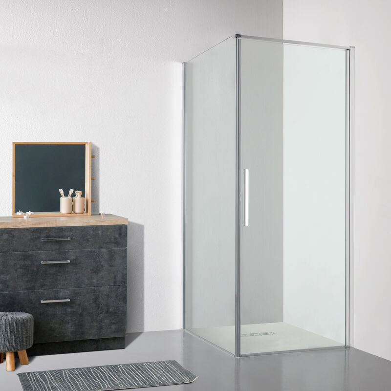 foto del prodotto box doccia oslo porta battente 70x90 cm altezza 200 cm cristallo 6 mm