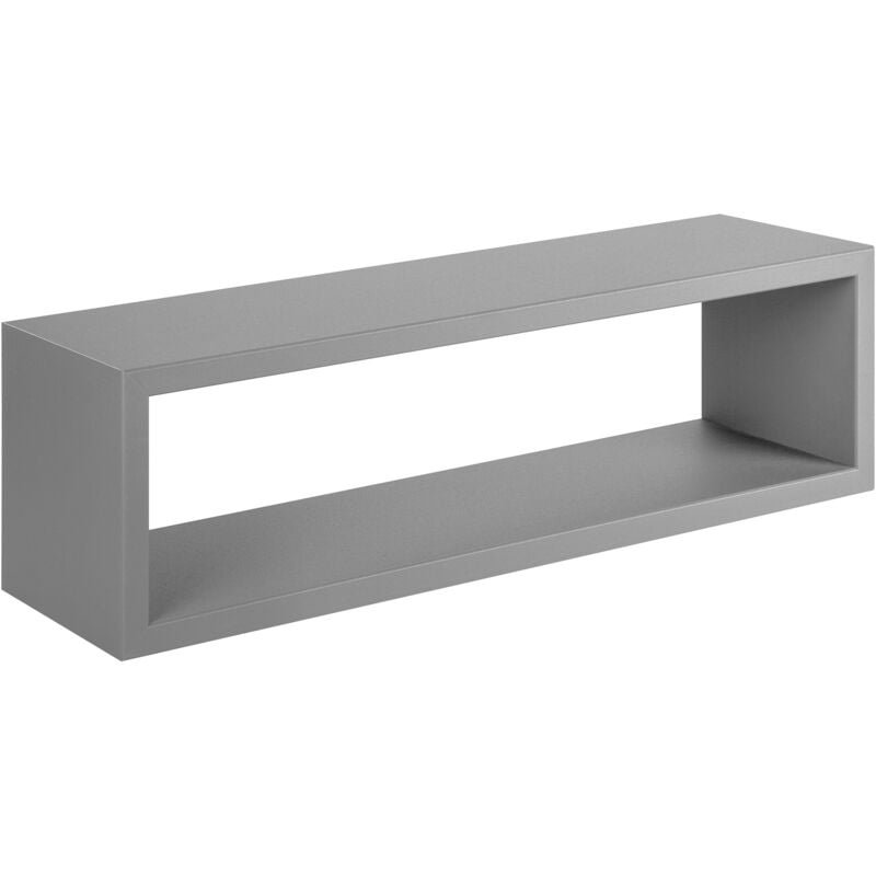 foto del prodotto mensola da parete 60x18x15,5 cm in fibra di legno regolo grigio sasso
