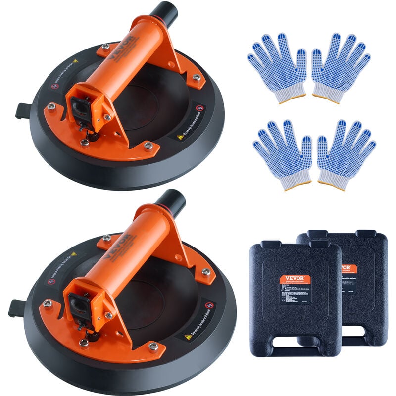 foto del prodotto mophorn vevor ventosa per piastrelle 203 mm ventosa per vetro 2 pezzi carico 278 kg maniglia in abs pp scatola da trasporto, ventosa per