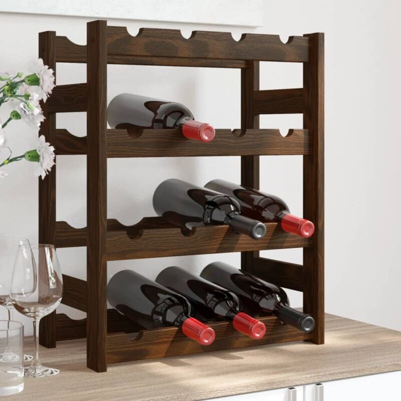 foto del prodotto prolenta premium furniture limited portabottiglie per 16 bottiglie marrone legno