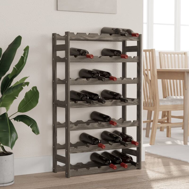 foto del prodotto prolenta premium furniture limited portabottiglie per 42 bottiglie grigio legno
