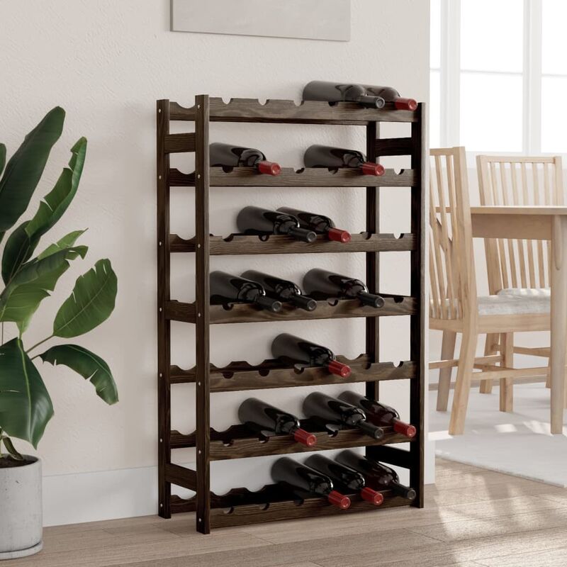 foto del prodotto furniture limited portabottiglie per 42 bottiglie nero legno