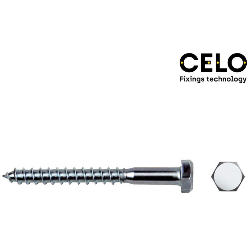 foto del prodotto celo scatola 250 pz. viti autofilettanti esagonali din 571 8x60 zincate cello
