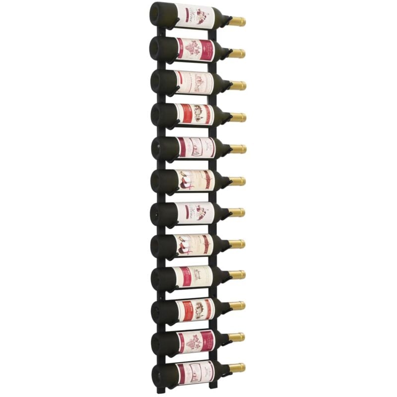 foto del prodotto prolenta premium furniture limited portavini da parete per 12 bottiglie nero in