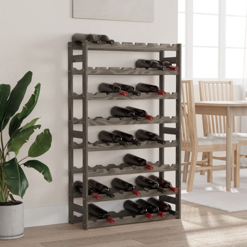 foto del prodotto prolenta premium furniture limited portabottiglie per 56 bottiglie grigio legno