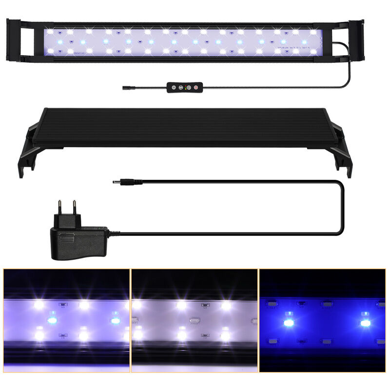 foto del prodotto hengda blu bianco led acquario luce pesce pianta lampada. 75 90cm. 20w