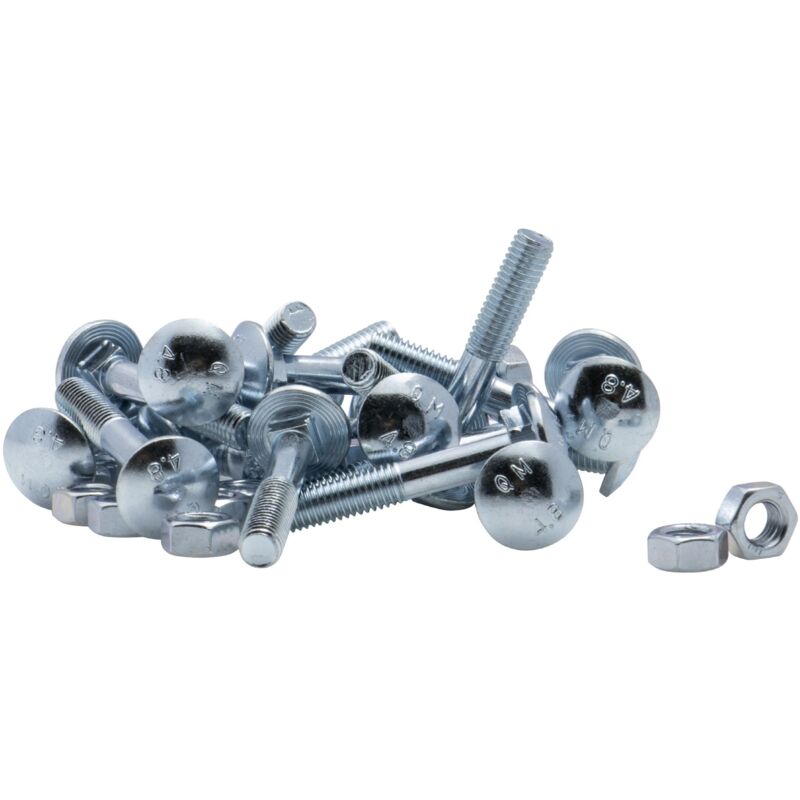 foto del prodotto vissal bullone zincato trcc viswood 8x50mm lotto di 20 bulloni 