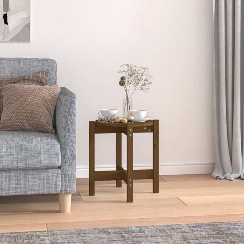 foto del prodotto vidaxl tavolino da salotto ambra 42,5x45cm in legno massello di pino
