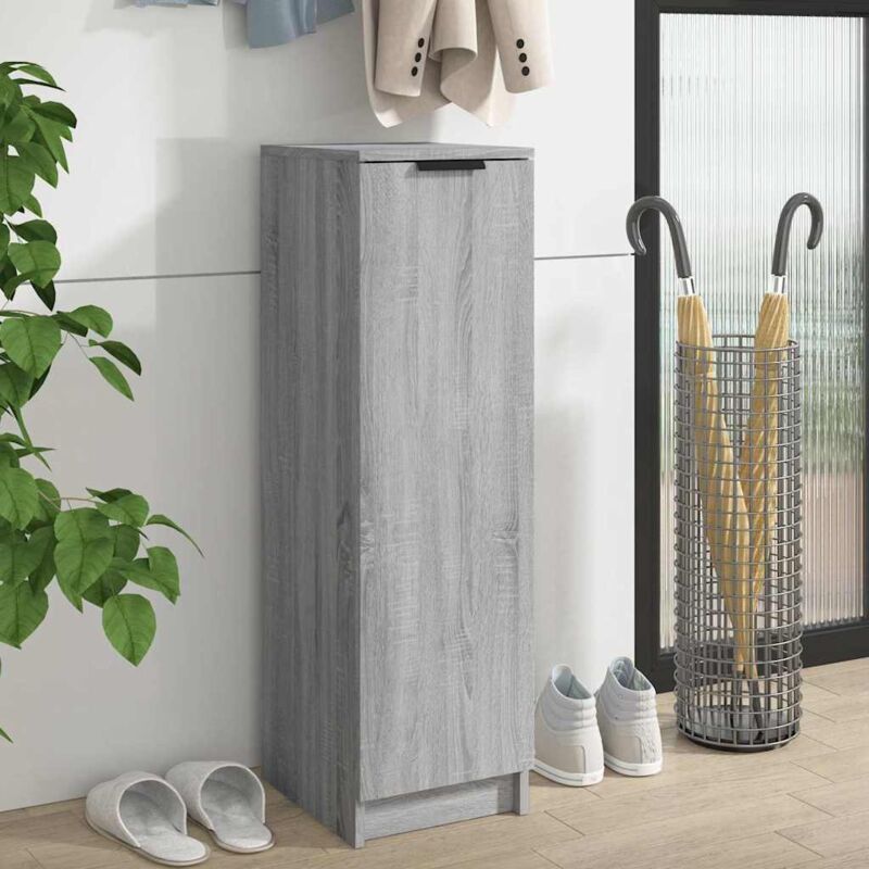 foto del prodotto furniture limited scarpiera grigio sonoma 30x35x100 cm in legno