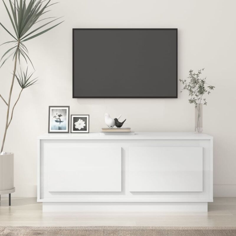 foto del prodotto vidaxl tavolino da salotto bianco lucido 102x50x44cm legno multistrato