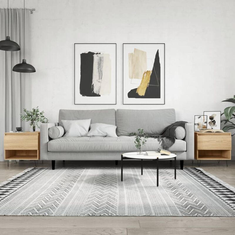 foto del prodotto tavolini salotto 2pz rovere sonoma 50x46x50cm legno multistrato