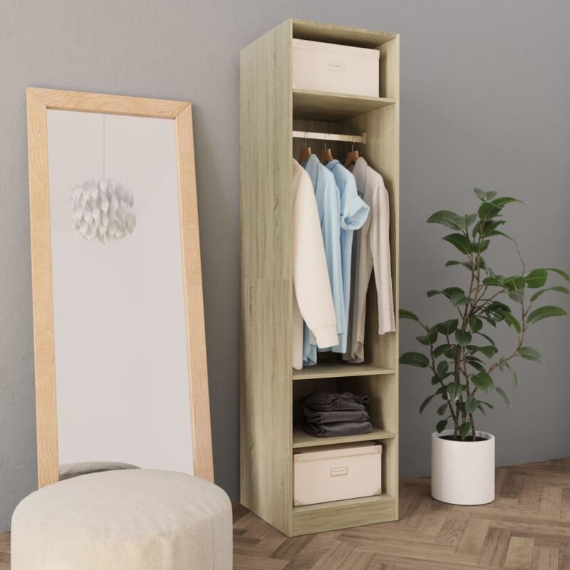 foto del prodotto furniture limited armadio rovere sonoma 50x50x200 cm in legno
