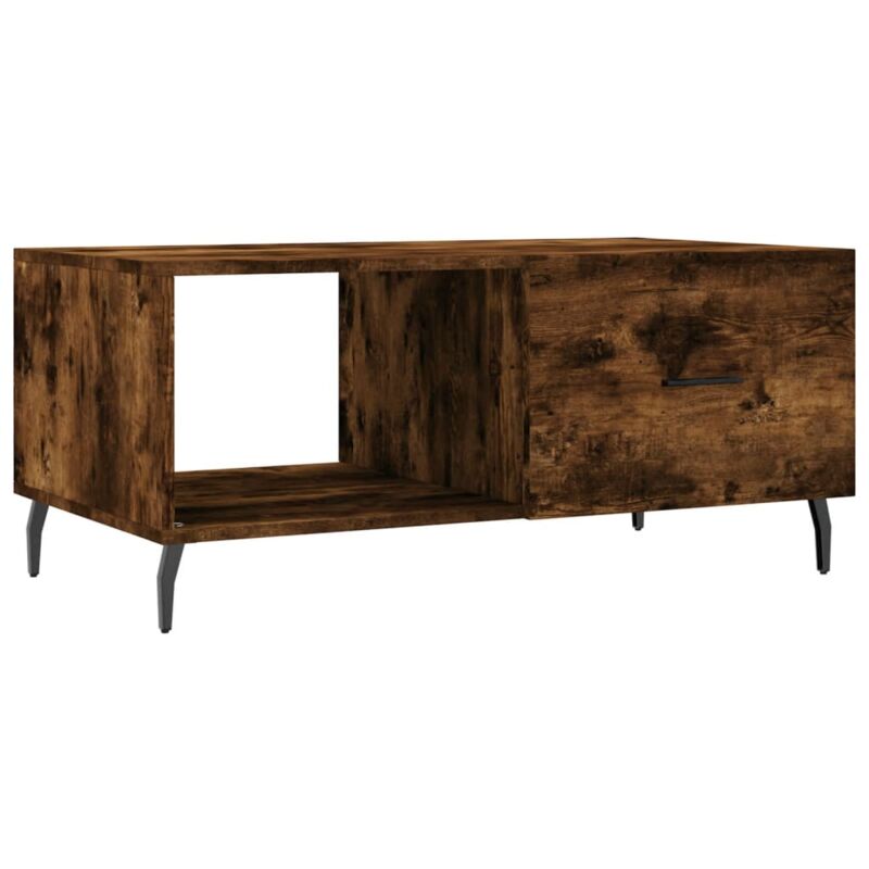 foto del prodotto tavolino da salotto rovere fumo 90x50x40cm in legno multistrato vidaxl