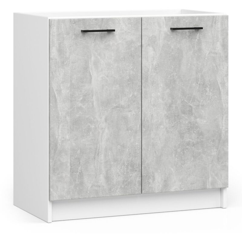 foto del prodotto mobile da cucina per incasso del forno akord s80 sistema oliwia bianco 80 cm 2 ante inserto frontale cemento 80x46x82 cm