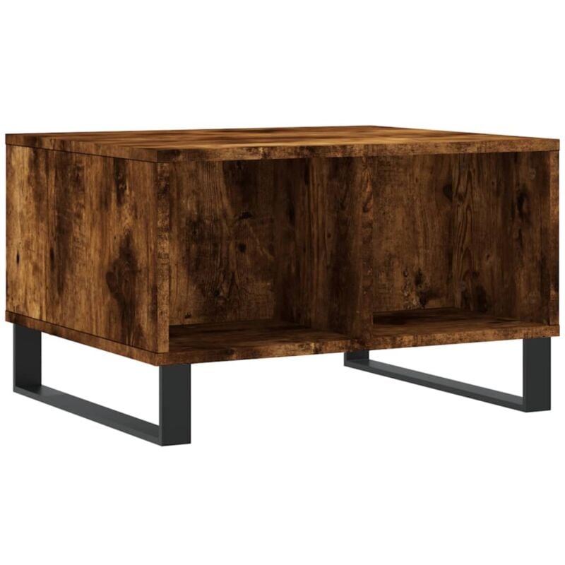 foto del prodotto tavolino da salotto rovere fumo 60x50x36,5 cm legno multistrato vidaxl