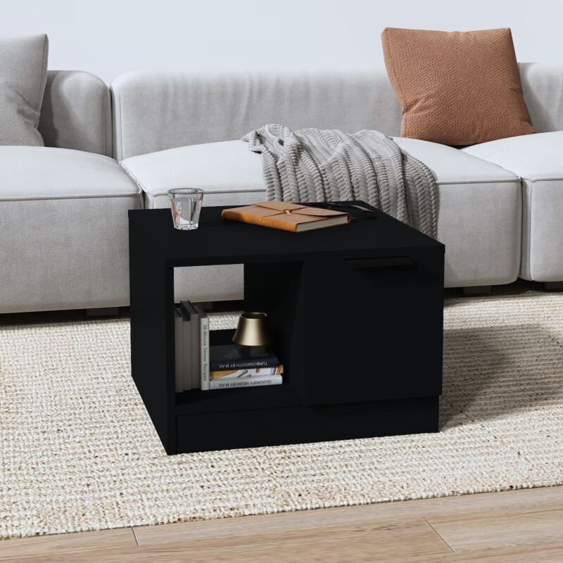 foto del prodotto furniture limited tavolino da salotto nero 50x50x36 cm in legno