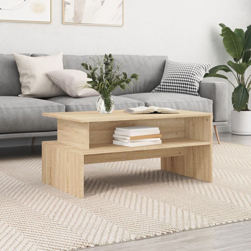 foto del prodotto furniture limited tavolino salotto rovere sonoma 90x55x42,5 cm