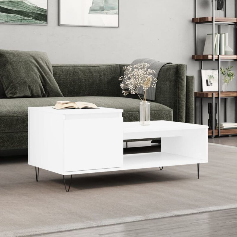 foto del prodotto furniture limited tavolino da salotto bianco 100x50x45 cm in