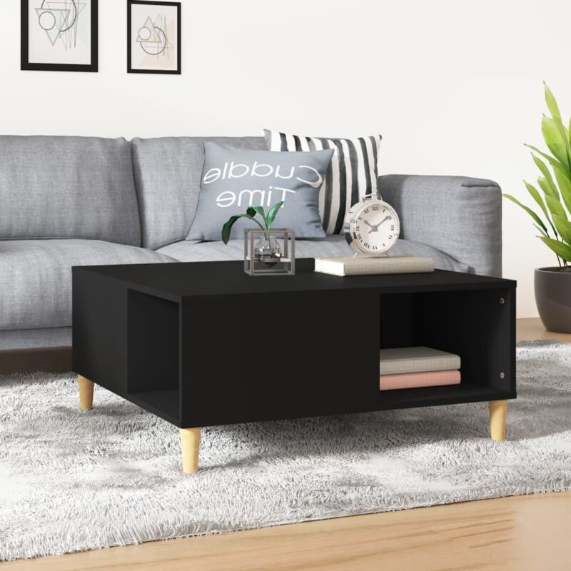 foto del prodotto vidaxl tavolino da salotto nero 80x80x36,5 cm in legno multistrato