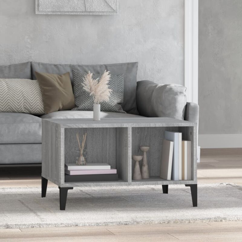 foto del prodotto vidaxl tavolino da salotto grigio sonoma 60x50x36,5 cm in multistrato